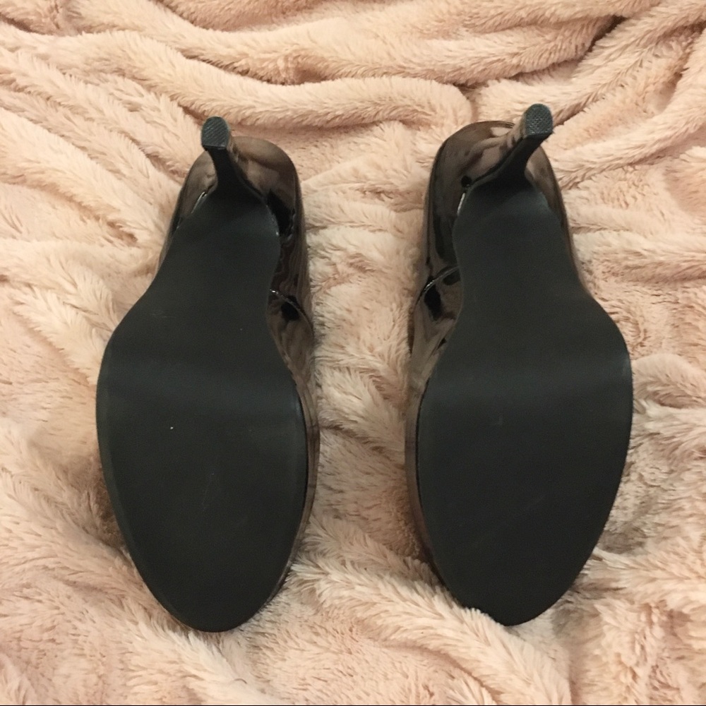 NWOT LC Lauren Conrad Black Patent Leather Heels - Picture 4 of 4